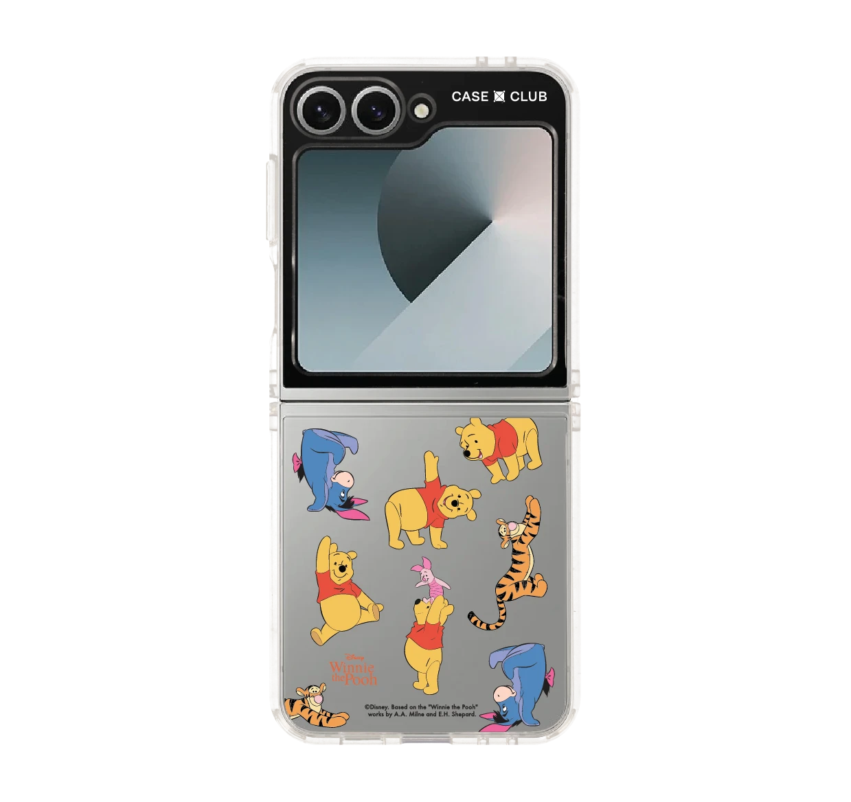 samsung galaxy z flip 6 clear case winnie the pooh and friends
